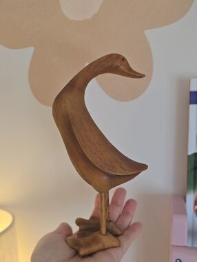 Mid Century Modern Hand Carved Duck figurine